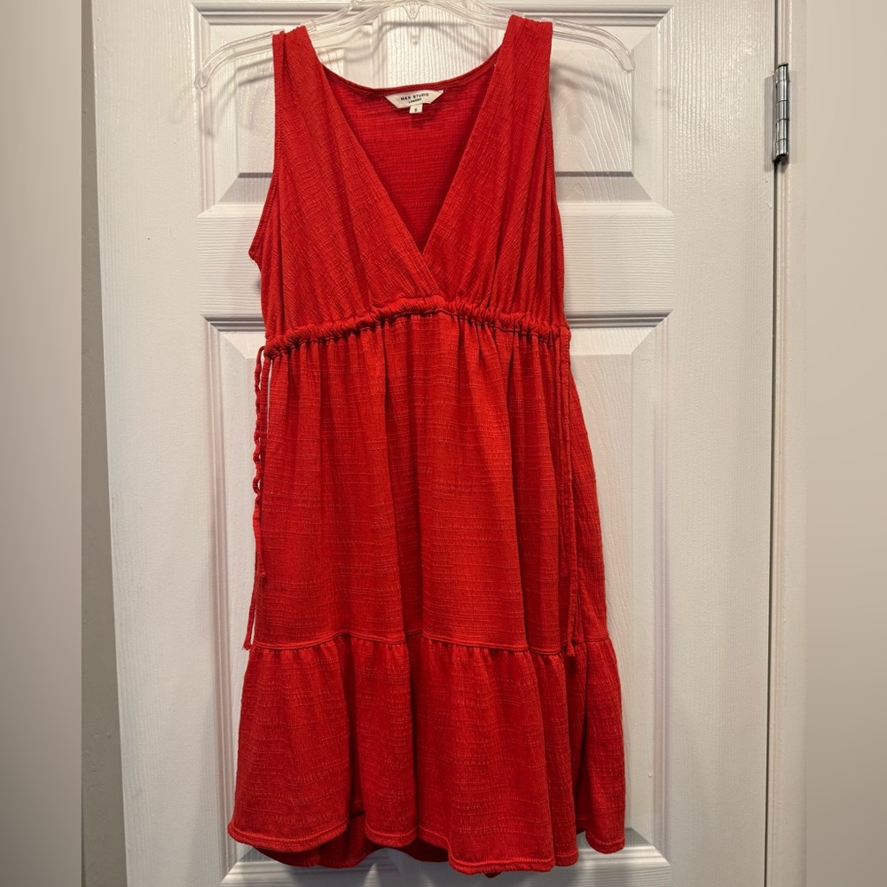 Red-Orange / Burnt Orange Sun Dress - Max Studios